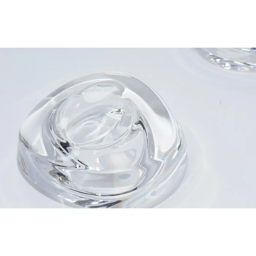 NAMBE Art Glass Crystal Twist Votive Candle Holder Set #5131